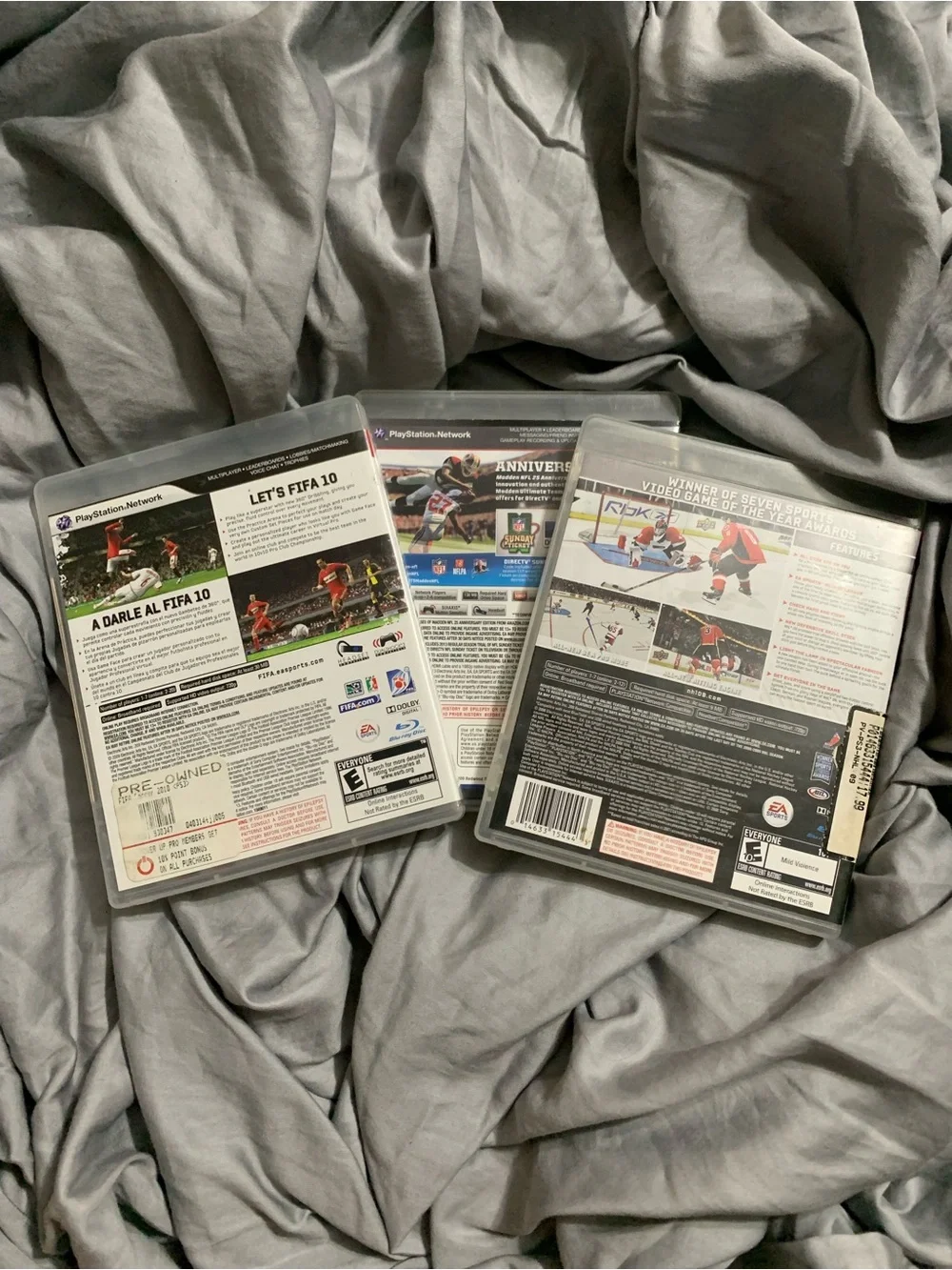 PS3 Sports Game Lot Madden NFL 25 FIFA Soccer 10 NHL 09 Complete CIB